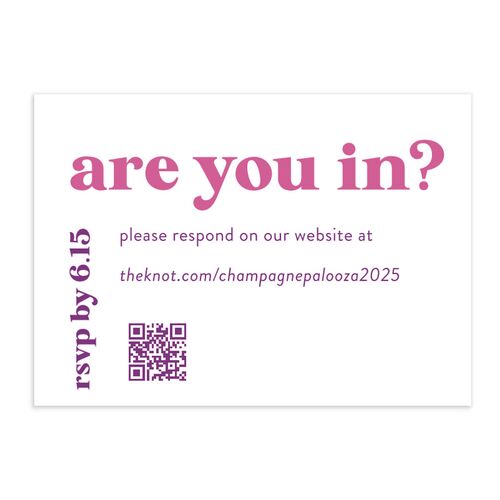 Vibrant Bold QR Code RSVP Cards Iris Signature Standard