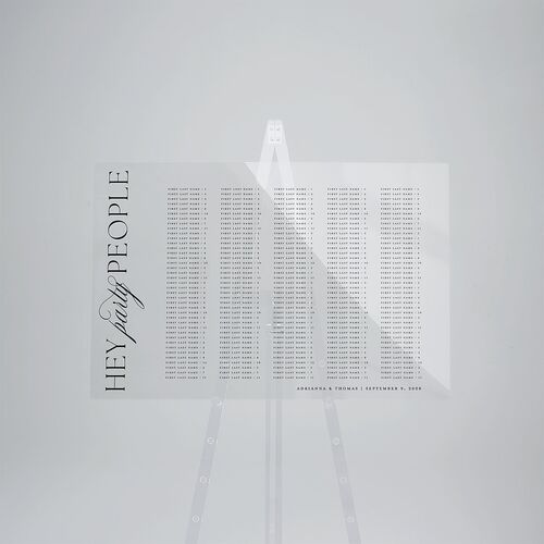 Classic Capture Acrylic Seating Chart Large Midnight Standard Acrylic L Seating