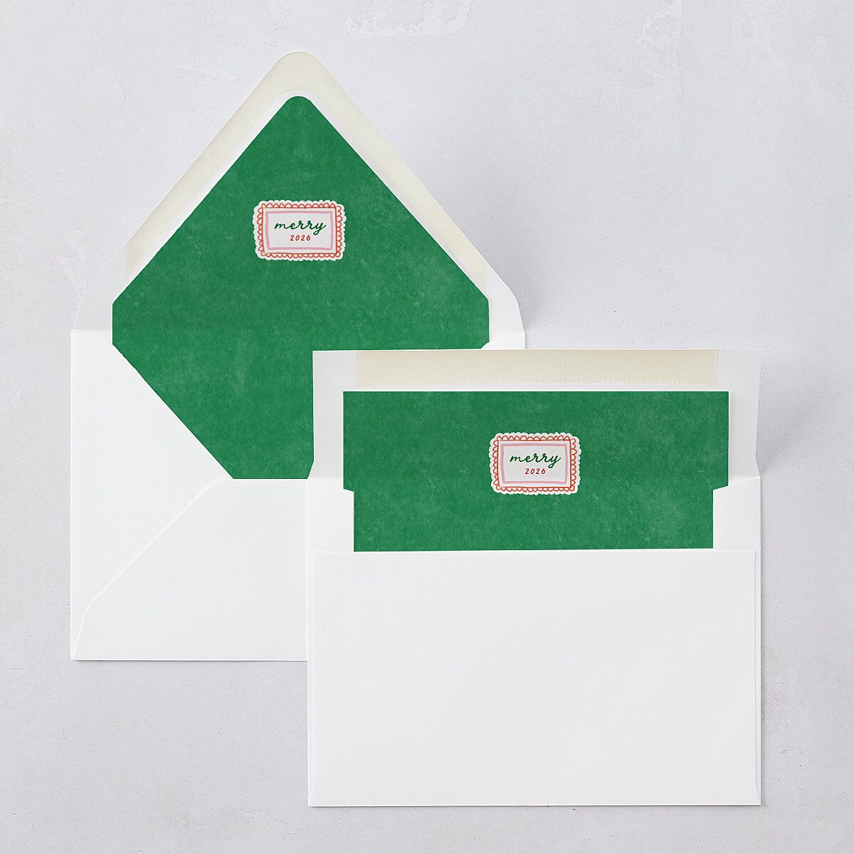 Happiest Hand Drawn Border Euro Envelope Liners Scarlet Luxe