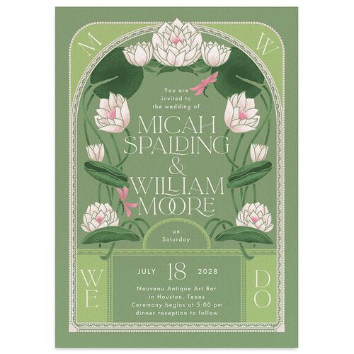Twilight Pond Wedding Invitations Eucalyptus Signature Blank No Standard