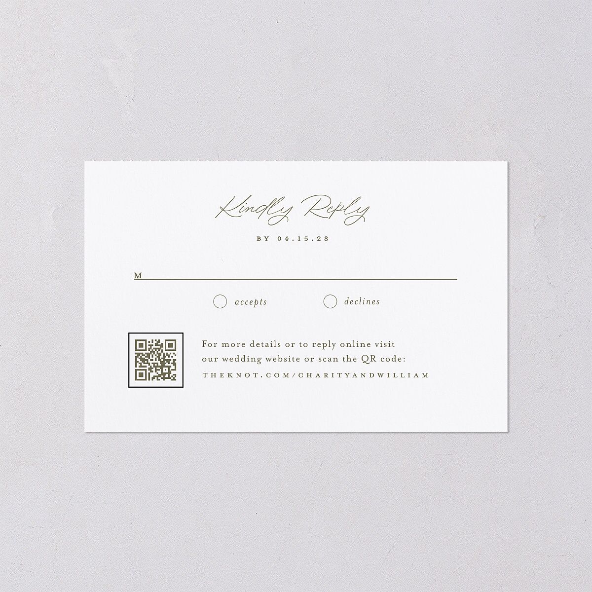 Floral Photo All-in-One Wedding Invitations Ocean Signature Light Both Recipient and Return Addresses No