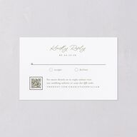 Floral Photo All-in-One Wedding Invitations Ocean Signature Light Both Recipient and Return Addresses No