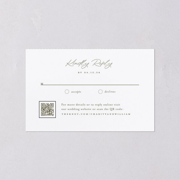 Floral Photo All-in-One Wedding Invitations Ocean Signature Light Both Recipient and Return Addresses No