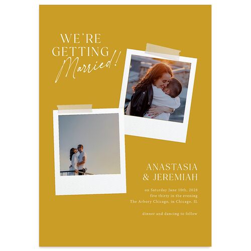 Photo Splash Wedding Invitations Marigold Signature Blank No Standard