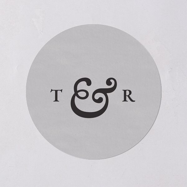 Newspaper Wedding Stickers Pure White Circle