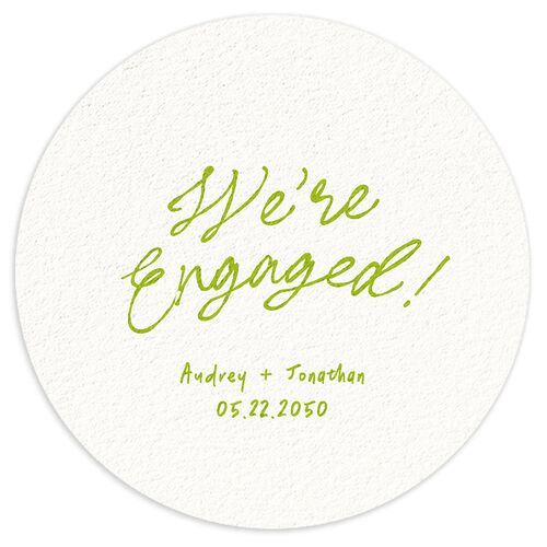 Whimsical Dancing Cocktails Engagement Party Coasters Pear Cardboard Circle