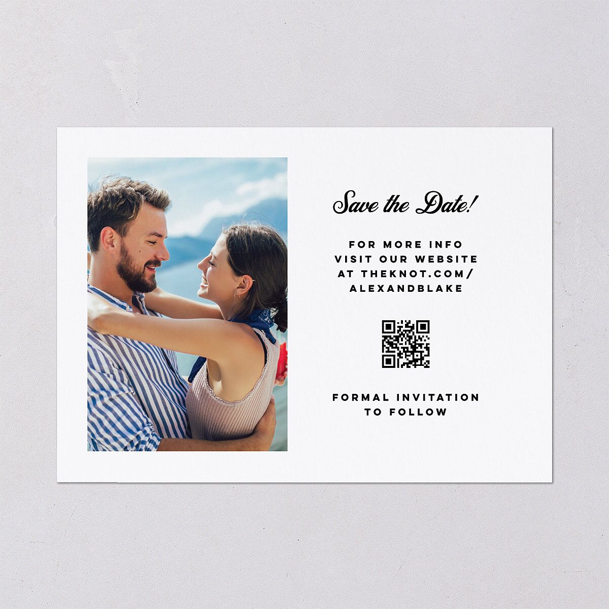 Destination Save the Date Cards Pure White Signature smooth Blank No Standard