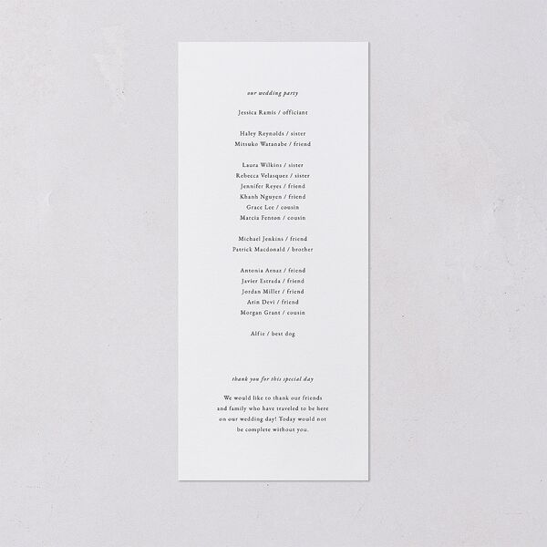 Wild Poppies Wedding Programs Pure White Signature