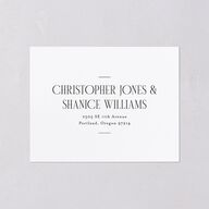 Cosmopolitan All-in-One Wedding Invitations Champagne Signature Light Both Recipient and Return Addresses No