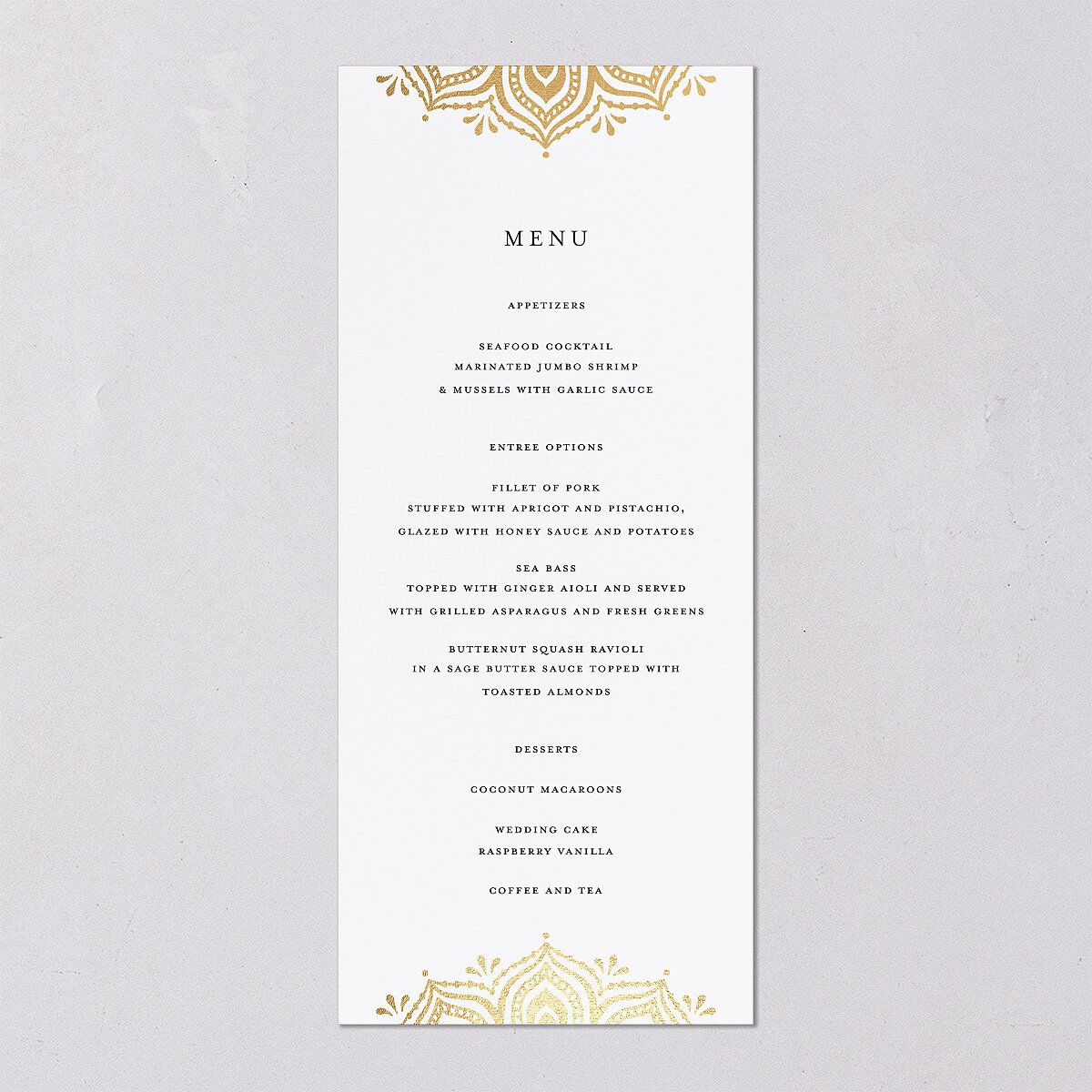 Gilded Adornment Menus — view 6