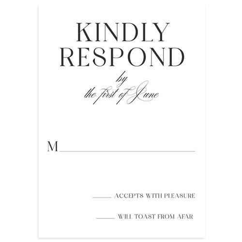 Classically Elegant Wedding Response Cards Charcoal Signature Standard