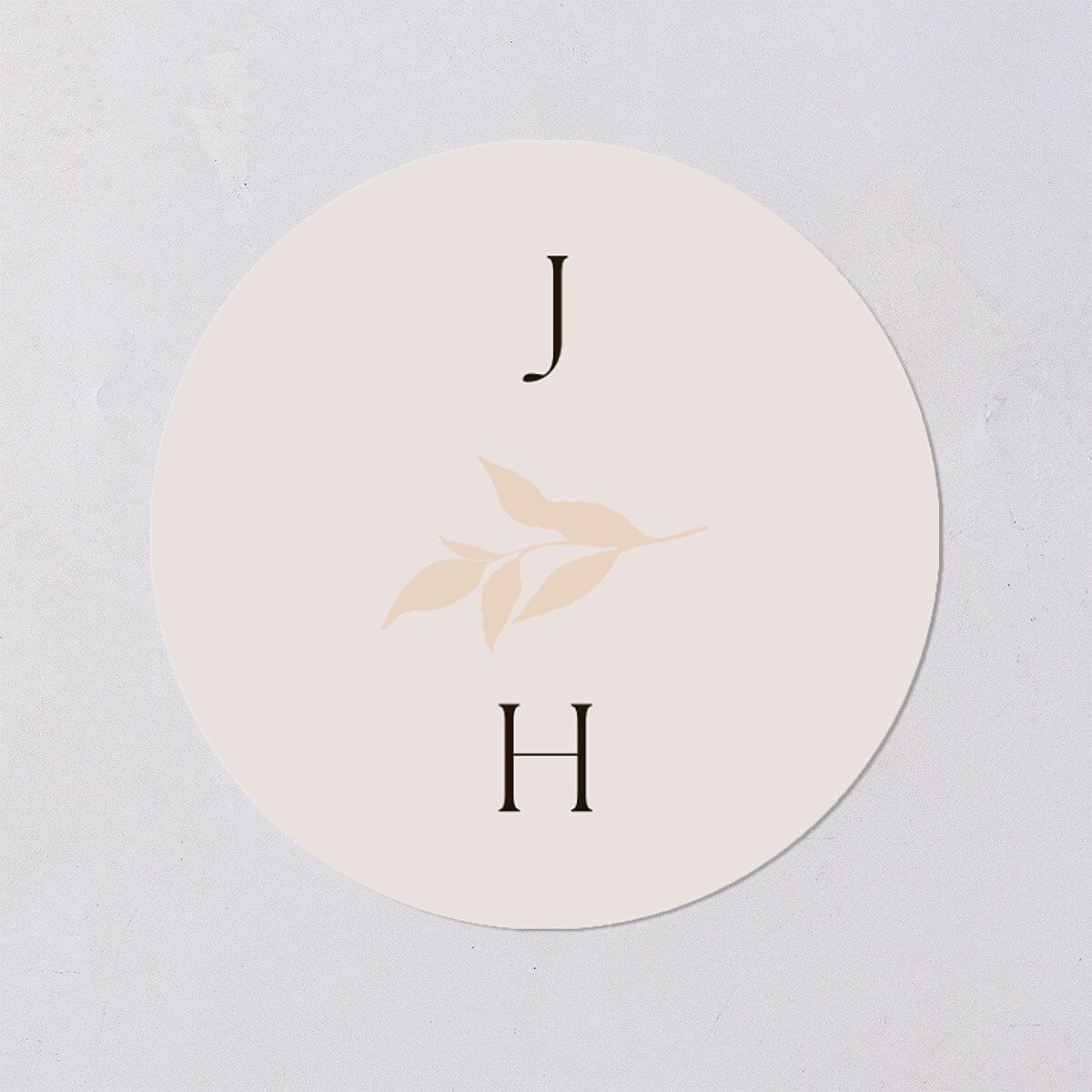 Autumn Frame Wedding Stickers Raw Sienna Circle