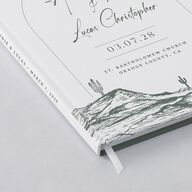 Western Cactus Wedding Guest Book Eucalyptus
