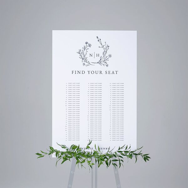 Natural Monogram Standard Seating Chart Large Midnight Navy Standard Indoor Foam Core L Seating