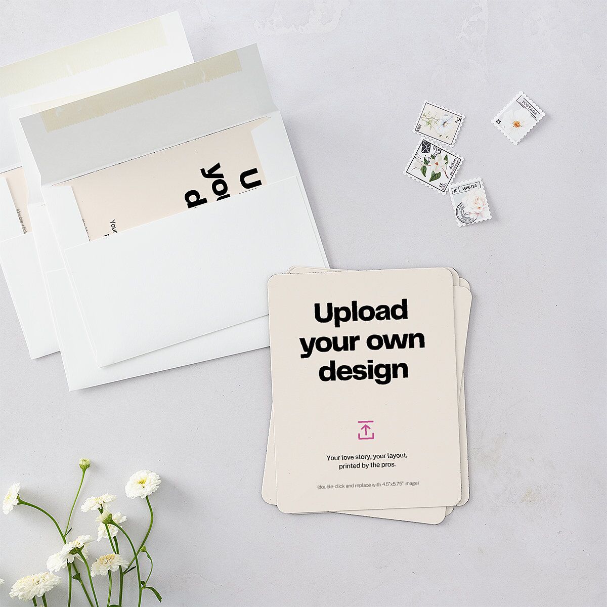 Upload Your Own Design Portrait Photo Save the Date Magnets Pure White Magnet Paper