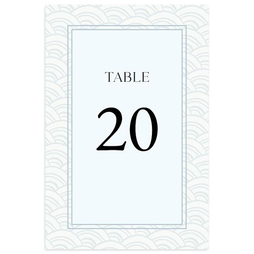 Eternal Ink Table Numbers Cornflower Signature