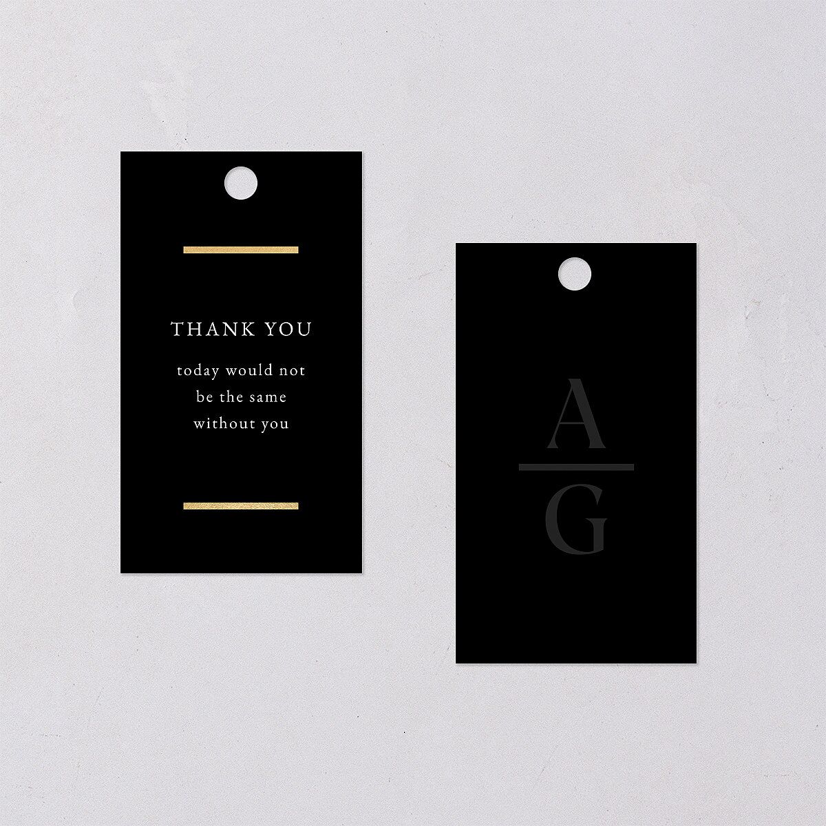 Gilded Bold Favor Gift Tags Gold Licorice Signature