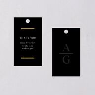 Gilded Bold Favor Gift Tags Gold Licorice Signature