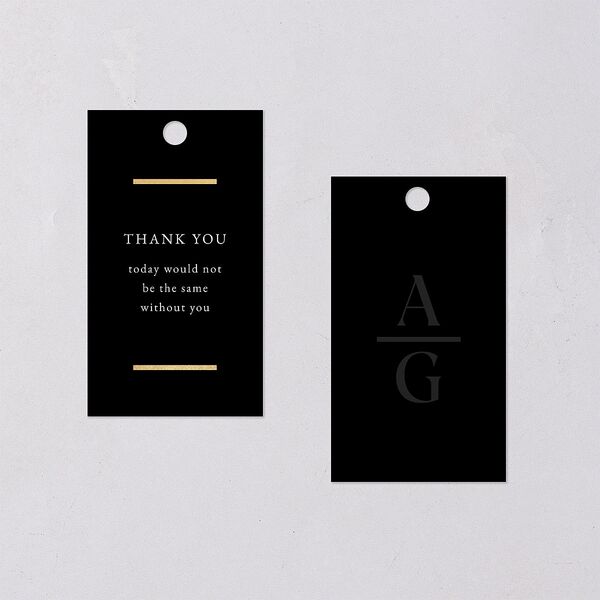 Gilded Bold Favor Gift Tags Gold Licorice Signature