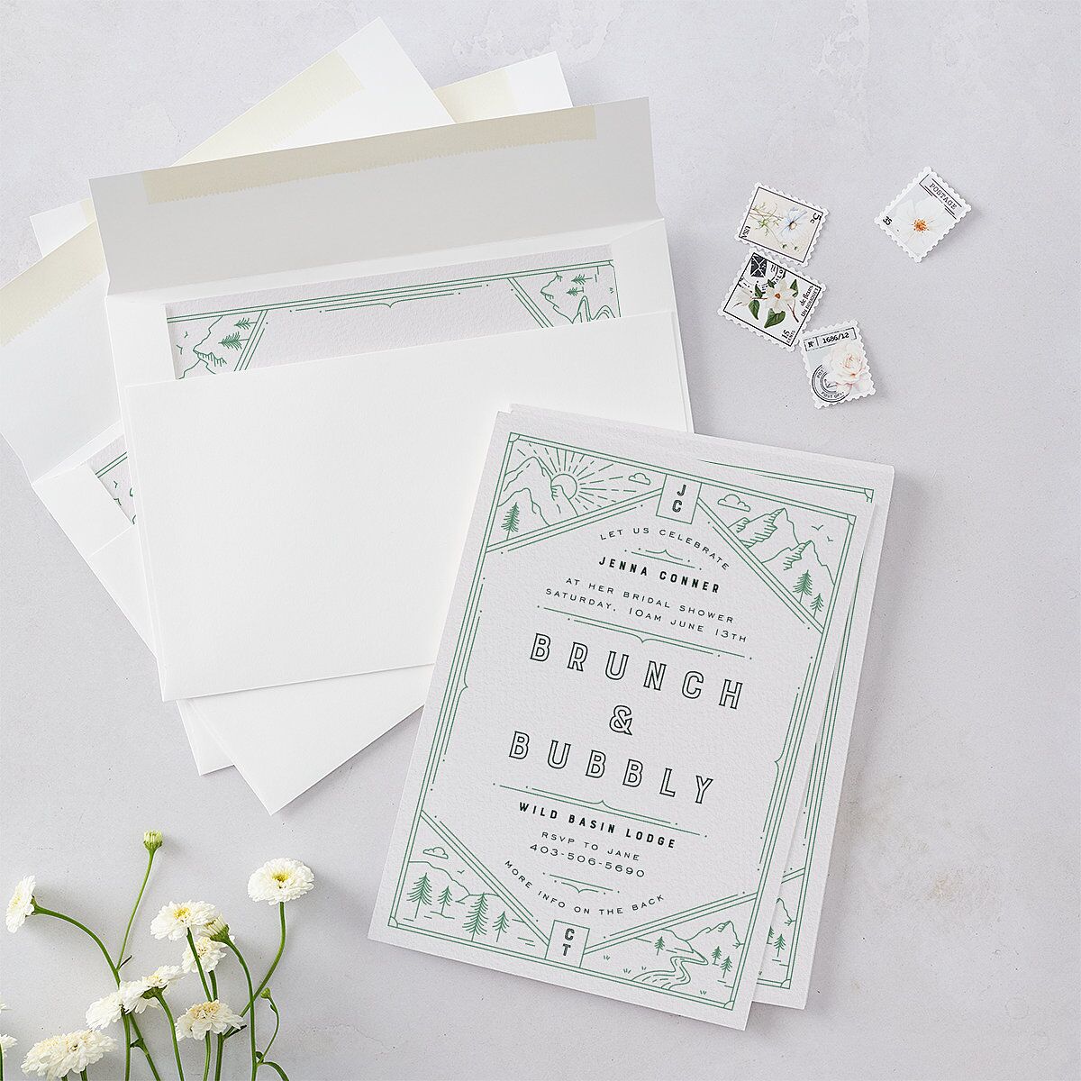 Iconic Mountain Bridal Shower Invitations — view 5
