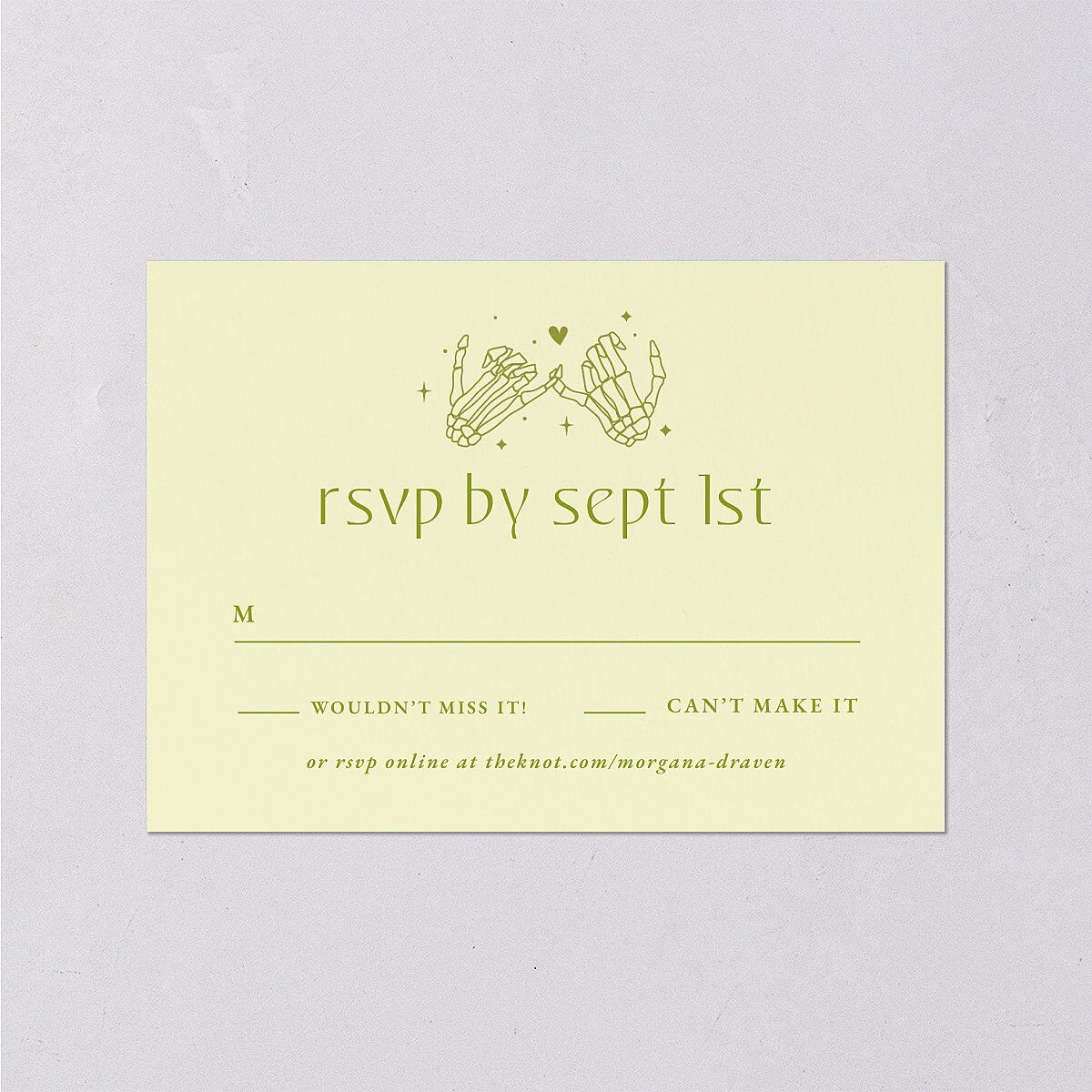 Til Death Do We Disco Wedding Response Cards Pear Signature Standard