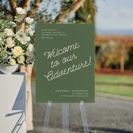 Happy Campers Standard Welcome Sign Medium Deep Olive Standard Indoor Foam Core M Welcome