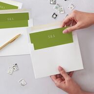 Modern Editorial Wedding Date Envelope Liners Meadow Standard