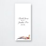 Bohemian Floral Menus Raspberry Signature