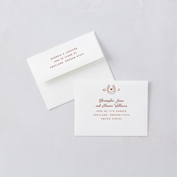 Western I Do BBQ Save the Date Petite Cards Saddle Signature smooth Blank Standard