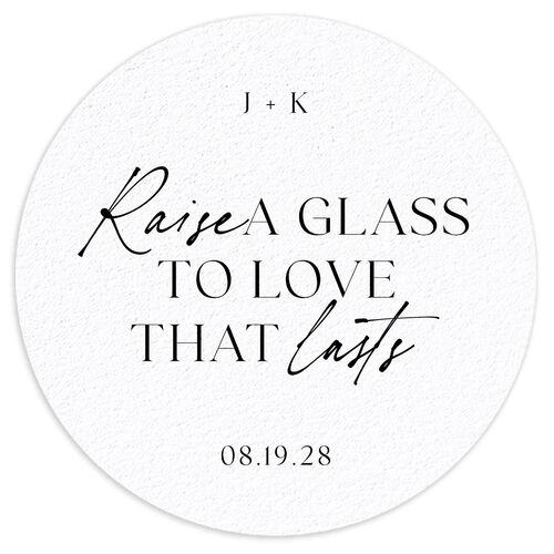 Modern Arch Photo Coasters Pure White Cardboard Circle