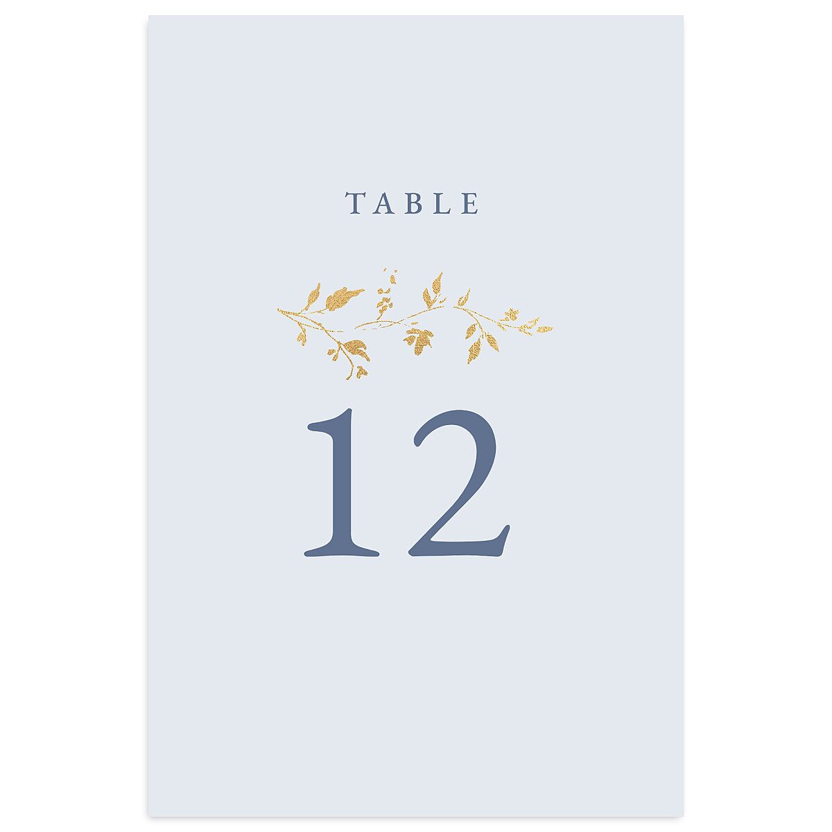 Timeless Floral Foil Table Numbers