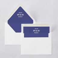 Retro Photo Postcard Inspired Euro Envelope Liners Sapphire Luxe