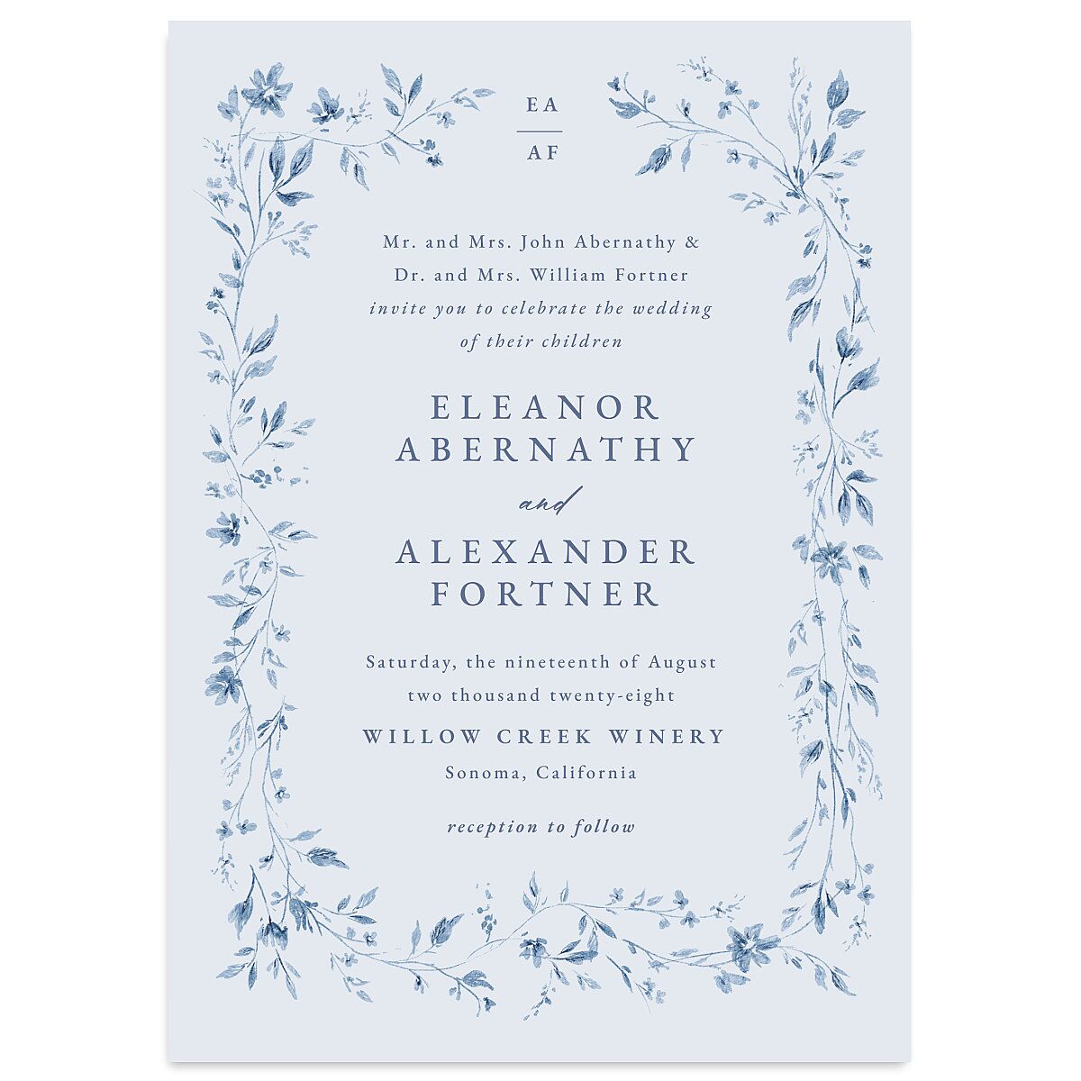 Timeless Floral Wedding Invitations
