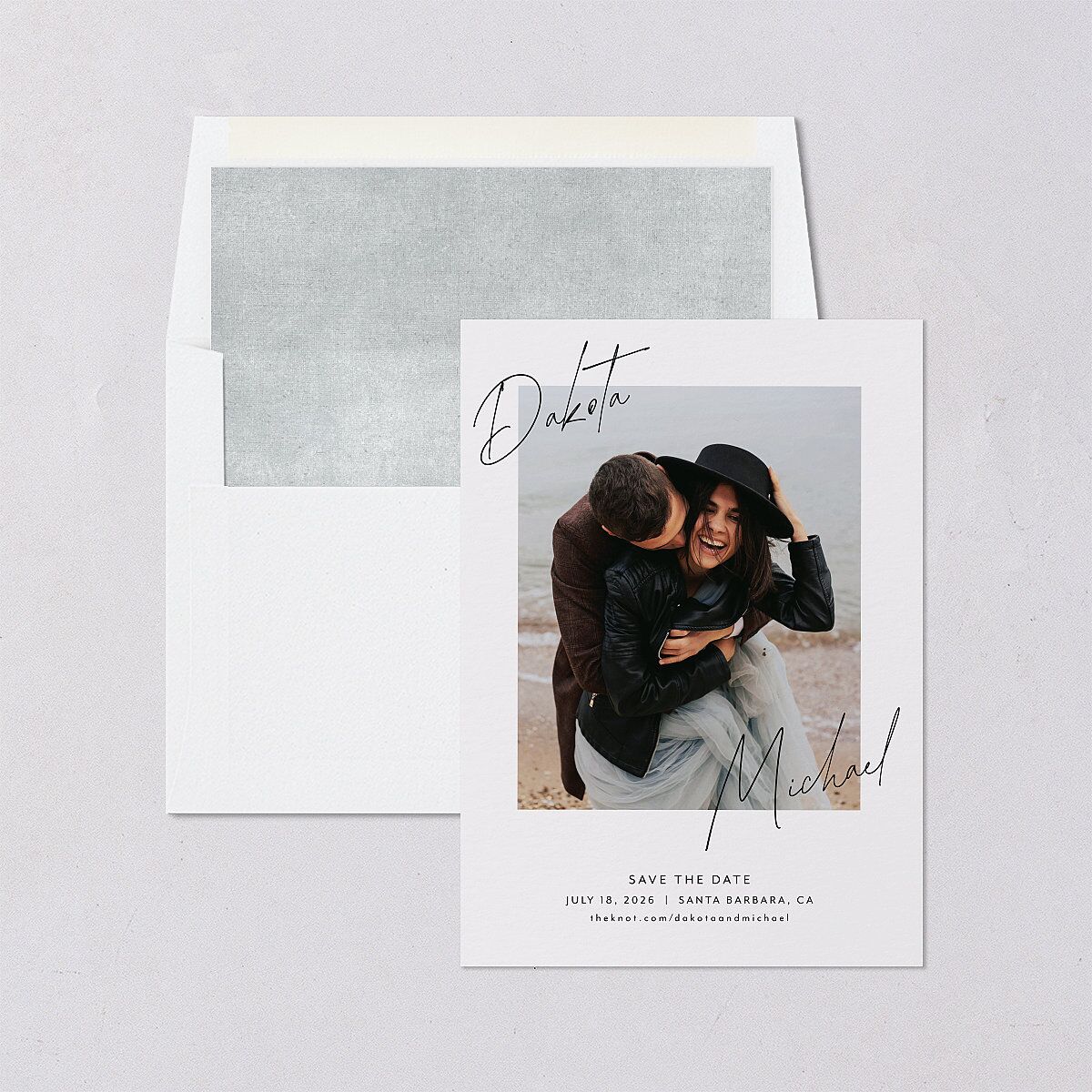 Signatures Save The Date Cards Off-White Signature smooth Blank No