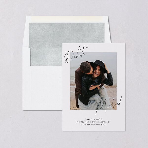 Signatures Save The Date Cards Off-White Signature smooth Blank No