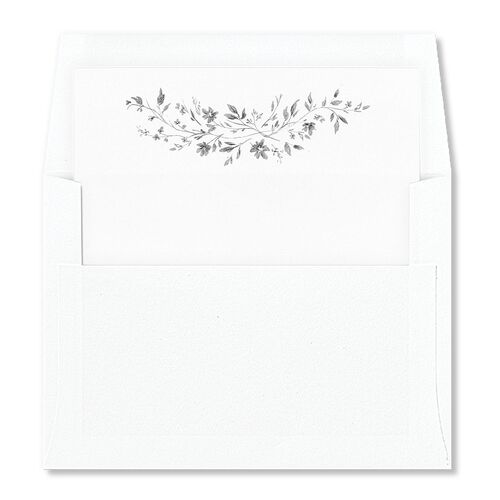 Timeless Floral Envelope Liners Charcoal Standard