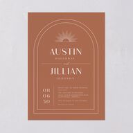 Modern Romantic Wedding Invitations  Chestnut Signature Blank No