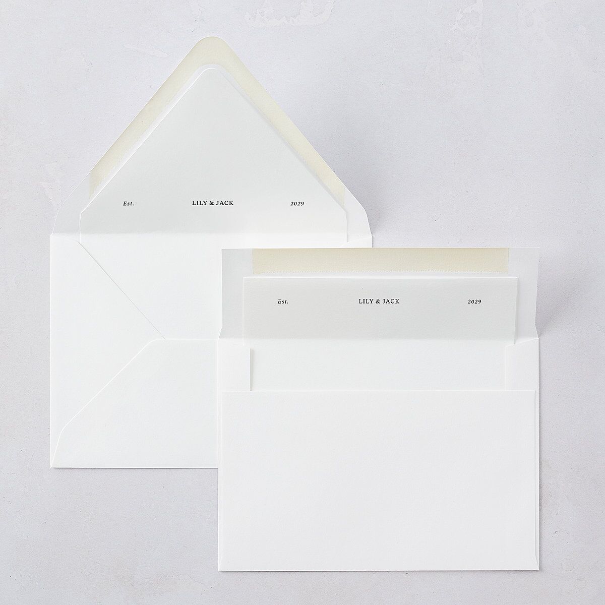 Elegant Minimalist Euro Envelope Liners Pure White Luxe
