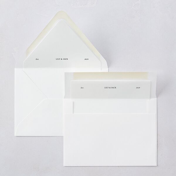 Elegant Minimalist Euro Envelope Liners Pure White Luxe