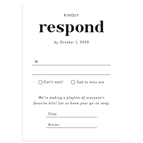Photo Elopement Wedding Response Cards Charcoal Signature Standard