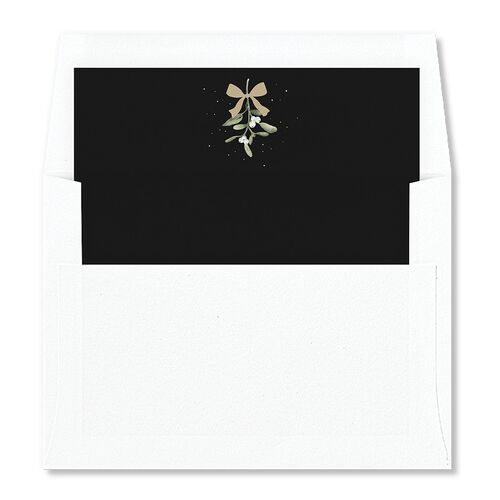 Elegant Eucalyptus Christmas Foil Envelope Liners Burgundy Standard