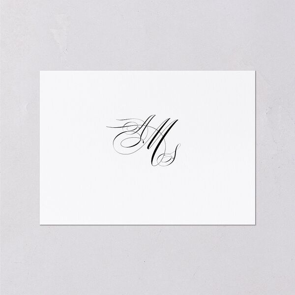 Classic Black Tie Wedding Response Cards Pure White Signature Standard