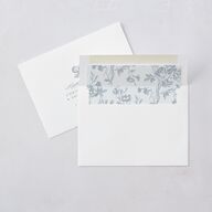 Vintage Hydrangea Garden Crest Wedding Invitations Slate Signature Blank No Standard