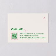 Whimsically Retro Handwritten Note Wedding Response Cards Kelly Green Signature Standard