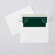 Rustic Kingdom Save the Date Cards Gold Dark Green Signature smooth Blank No Standard