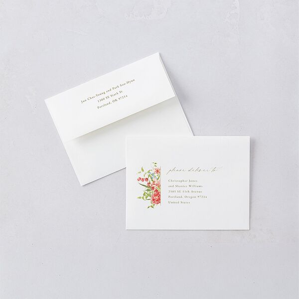 Bom Bloom Save the Date Petite Cards Pure White Signature smooth Blank No Standard