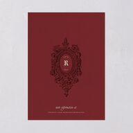 Gothic Medieval Arch Wedding Invitations Burgundy Signature Blank No Standard