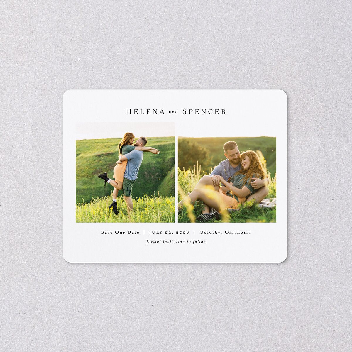 Rustic Butterflies Save The Date Magnets Pure White Magnet Paper