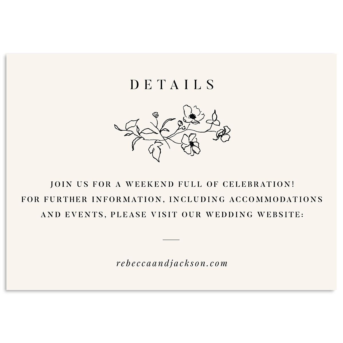 Elegant Minimal Wedding Enclosure Cards