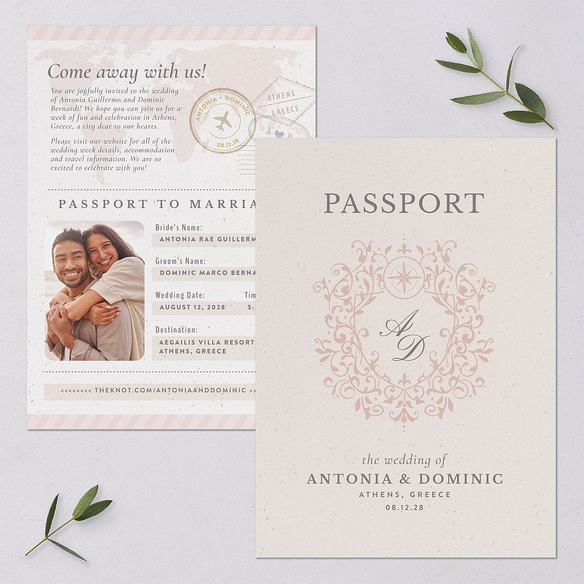 Timeless Passport Wedding Invitations — view 1